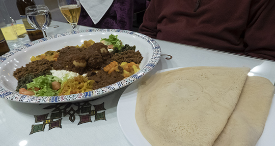 Beyayannetou and injera